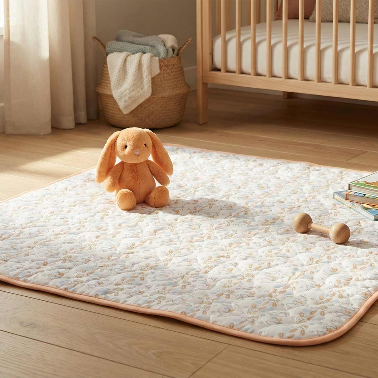 Organic Muslin Baby Play Mat | Soft Cotton Baby Floor Mat for Newborns & Toddlers | Washable & Skin-Friendly Playmat | 100x100 CM - Image 4