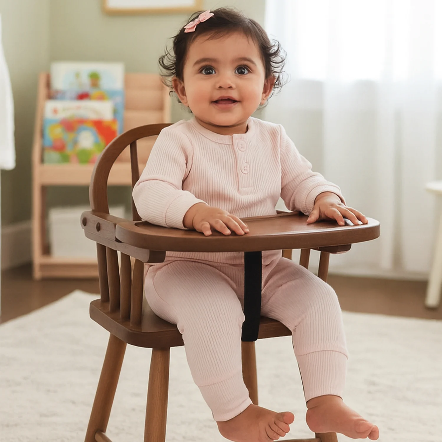 Ribbed Organic Cotton Co-ord Set For Newborn Baby | Soft & Breathable Baby Outfit | Baby Dress | 0-6 Months - Image 4