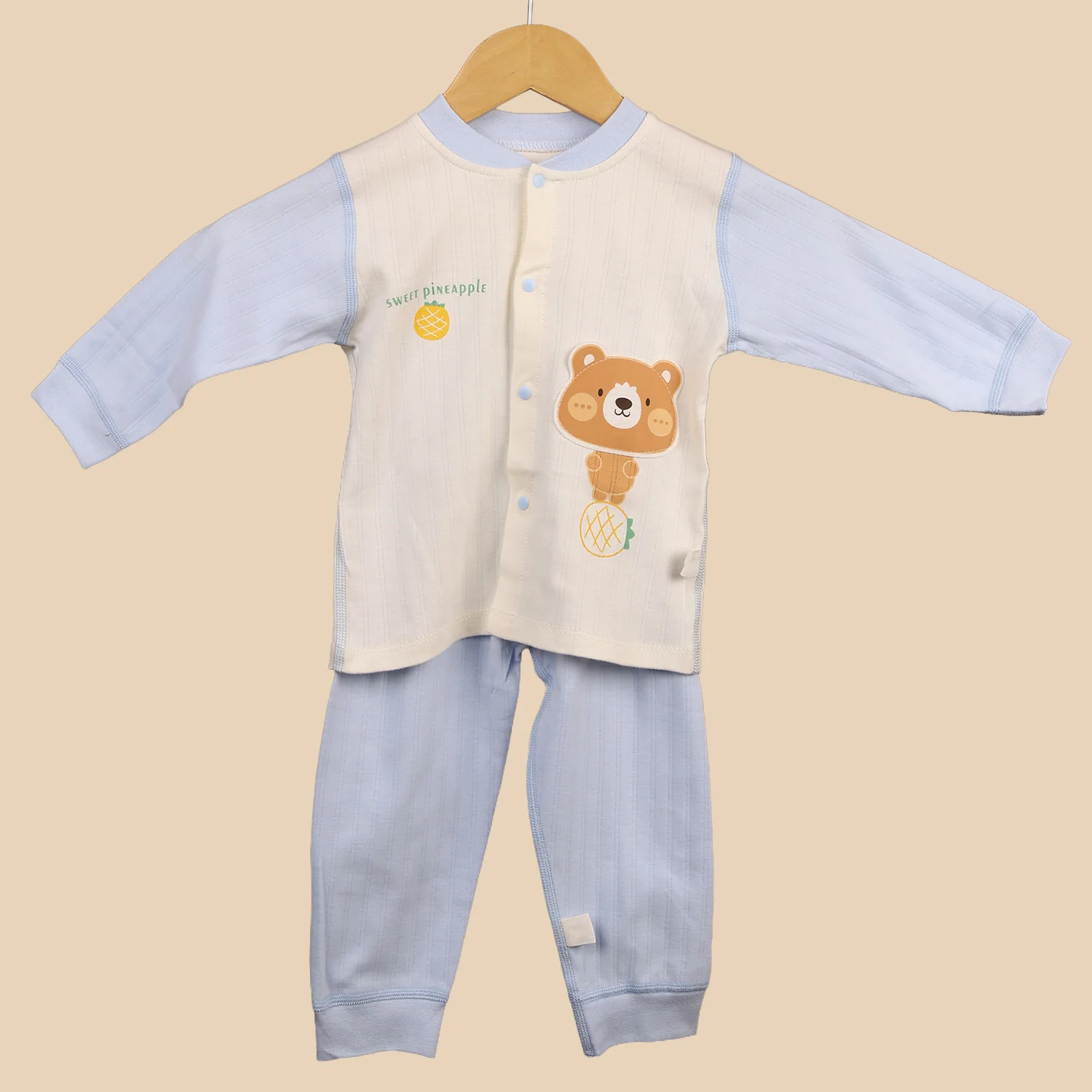 Winter Warm Full Sleeve Co-ord Sets For Baby | Cotton Baby Clothing Set | 6-18 Months | Set of 1 - Image 3